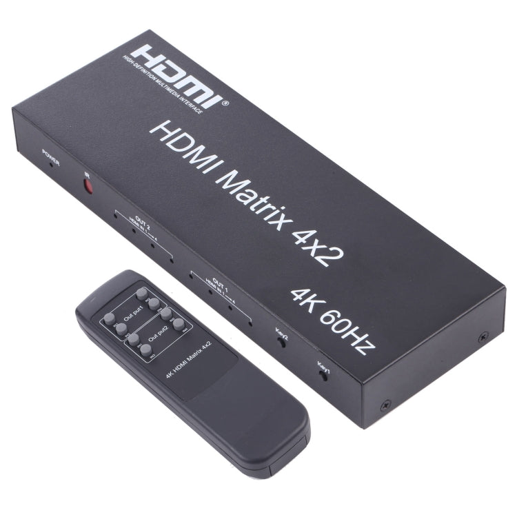Switcher/splitter matrice HDMI 4x2 con telecomando, supporto ARC / MHL / 4Kx2K / 3D, 4 porte ingresso HDMI, 2 porte uscita HDMI, Support ARC / MHL / 4Kx2K / 3D Switcher/splitter matrice HDMI 4x2 con telecomando, supporto ARC / MHL / 4Kx2K / 3D, 4 porte ingresso HDMI, 2 porte uscita HDMI, Support ARC / MHL / 4Kx2K / 3D